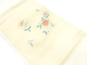 金銀駒刺繍花唐草模様名古屋帯